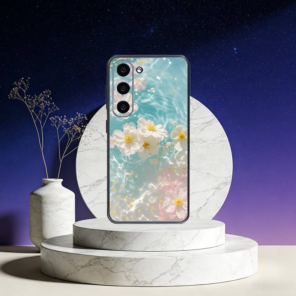 

Clear Water Ripples Phone Case For Samsung Galaxy A73,A72,A71,A70,A53,A52,A51,Others Soft Black Cover Samsung a71 4g