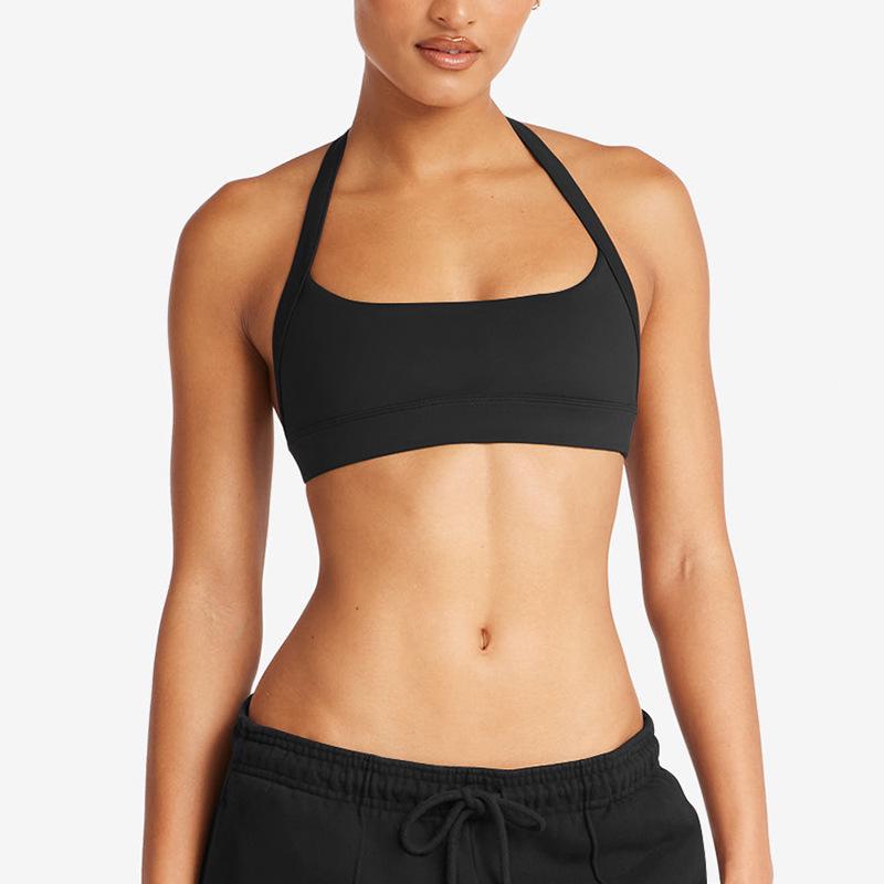 

Спортивный бюстгальтер с вырезом халтер - Топ-майка для пилатеса низкой интенсивности, йоги, фитнеса для женщин Medium