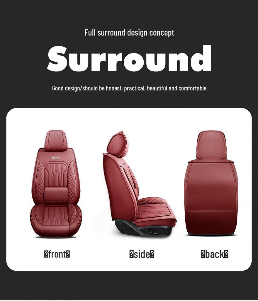 All-Season Leather Car Seat Cushions for Small Cars & SUVs