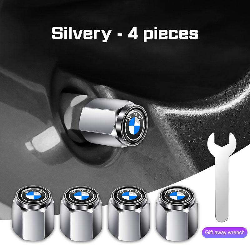 

For BMW E60 E90 E92 E70 1 2 3 4 5 7 Series X1 X2X3X4 X5 X6 X7 4Pc Car Wheel Tire Valve Cap Aluminum Alloy Dust Cover Accessories