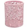 Creative Hollow Rose Pattern Pen Pot Holder Fashion Desktop Pen Cup Makeup Brush Container Aesthetic Desk Organizer For School