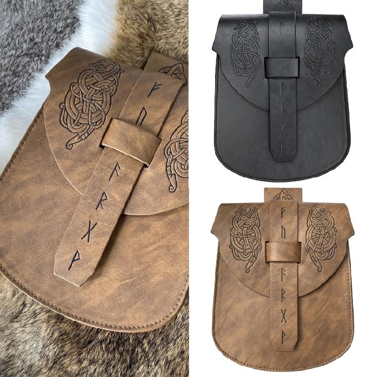 Vintage Medieval Leather Belt Bag Wiast Coin Medieval Waist Pouches Phone Bag Medieval Costume Accessory for Men Women