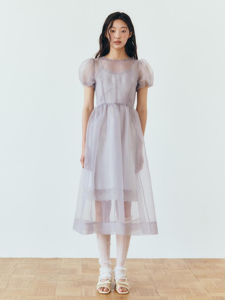 Ganiesong Amelie Organza Dress_Storm