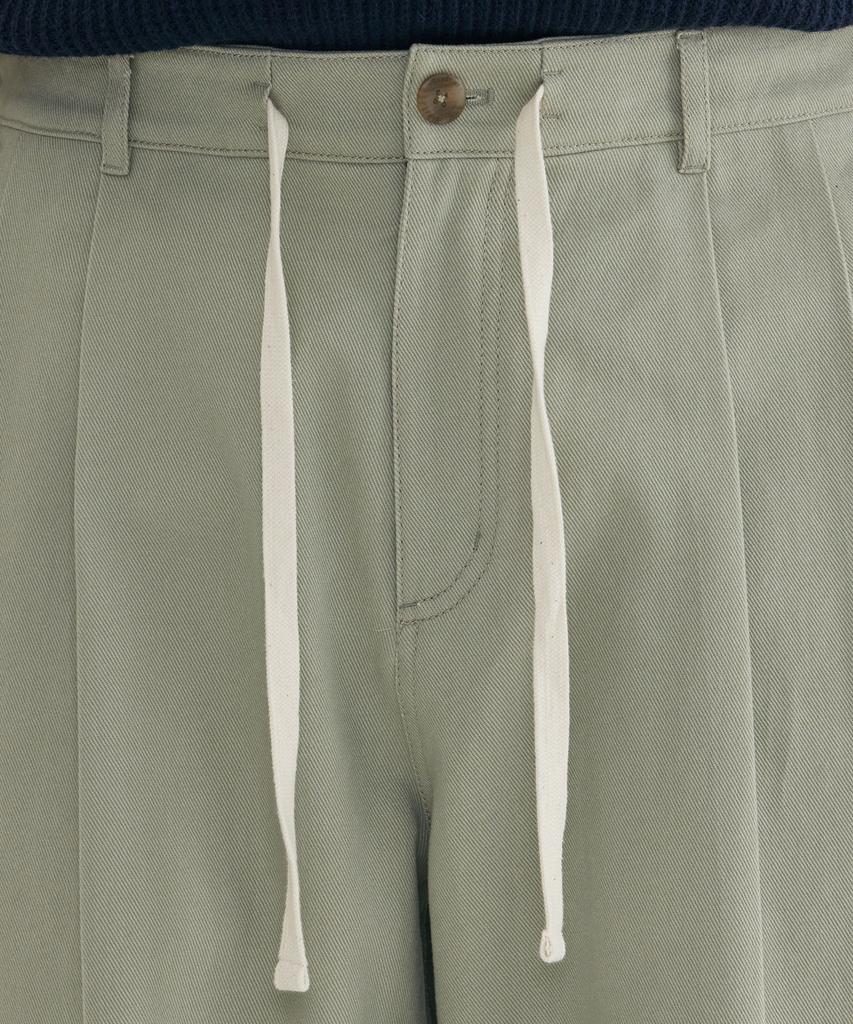COVERNAT Twill 2-Tuck String Pants Dark Gray