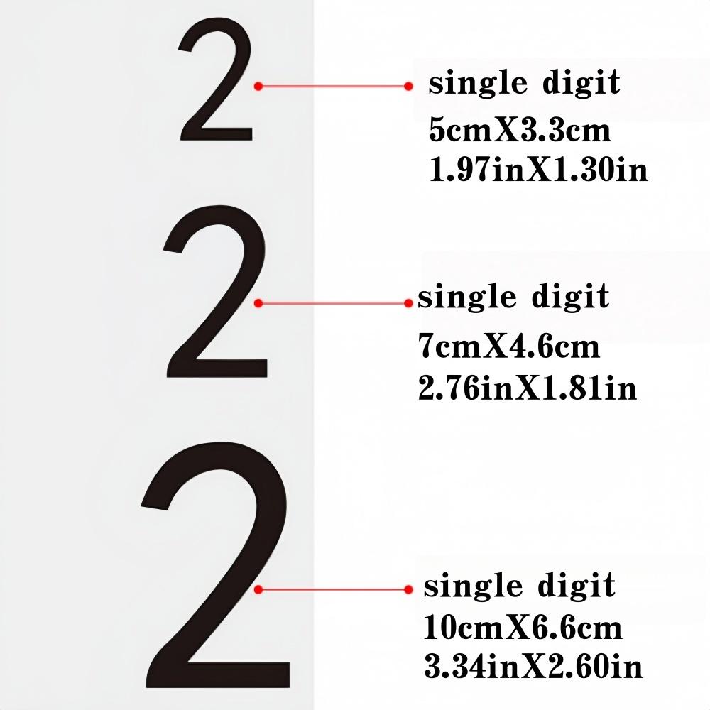 10PCS Self Adhesive 3D Number Door Plates 0-9 Number Acrylic Stickers Mailbox Sign Address Plaque House Apartment Cabinet