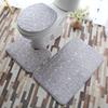 3PCS Home Bathroom Bath Mat Set Toilet Mat Non-slip Bath Mat Bathroom Carpet Shower Carpet Set Toilet Cover Floor Mat