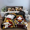 "King and Queen Playing Card Design" Print Bedding Set Duvet Cover Pillowcases (1* Duvet Cover 2* Pillowcases Do Not Include Comforter)