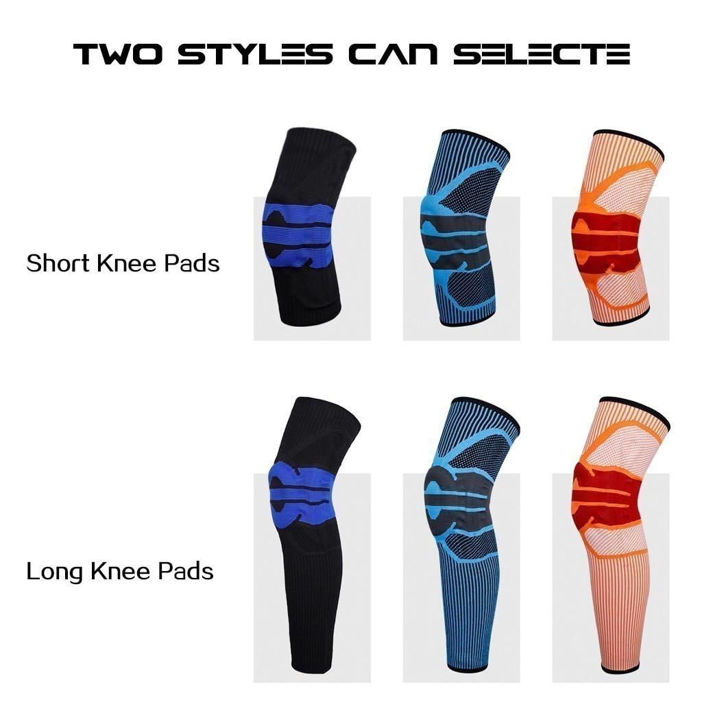2PCS Elastic Silicon Padded Basketball Knee Pad Support Patella Brace Kneepad Fitness Gear Volleyball Sport Protector