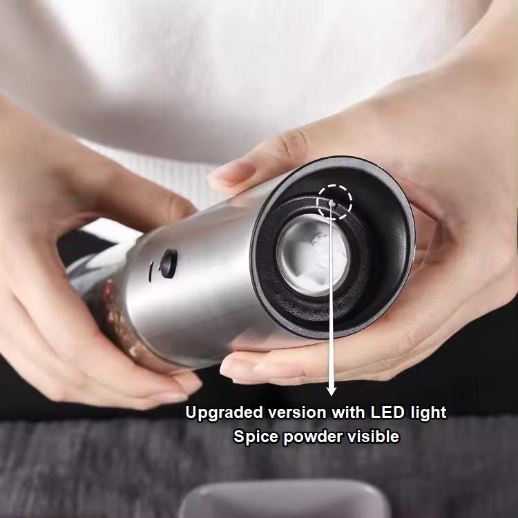 Adjustable Transparent USB Rechargeable Electric Pepper Grinder