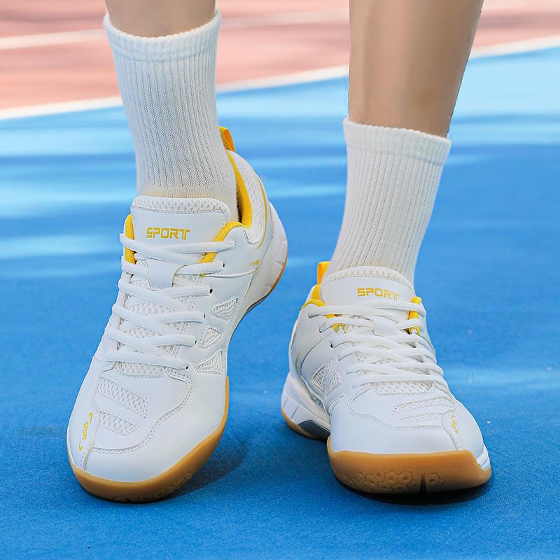 Men's Badminton Training Shoes Breathable Mesh Competition Sports Shoes Comfortable Running Shoes PU Net Cloth Sports sneakers