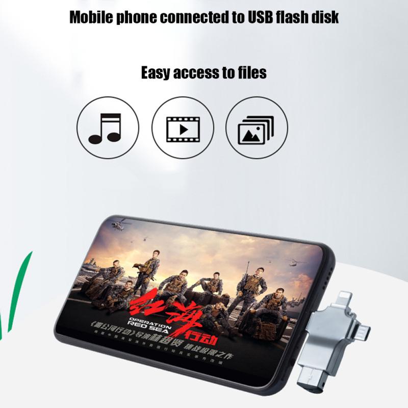 Mikro Usb/usb2.0 Konnektörleri X10 Model Plastik Metal 3'ü 1 arada OTG Dönüştürücü Adaptör