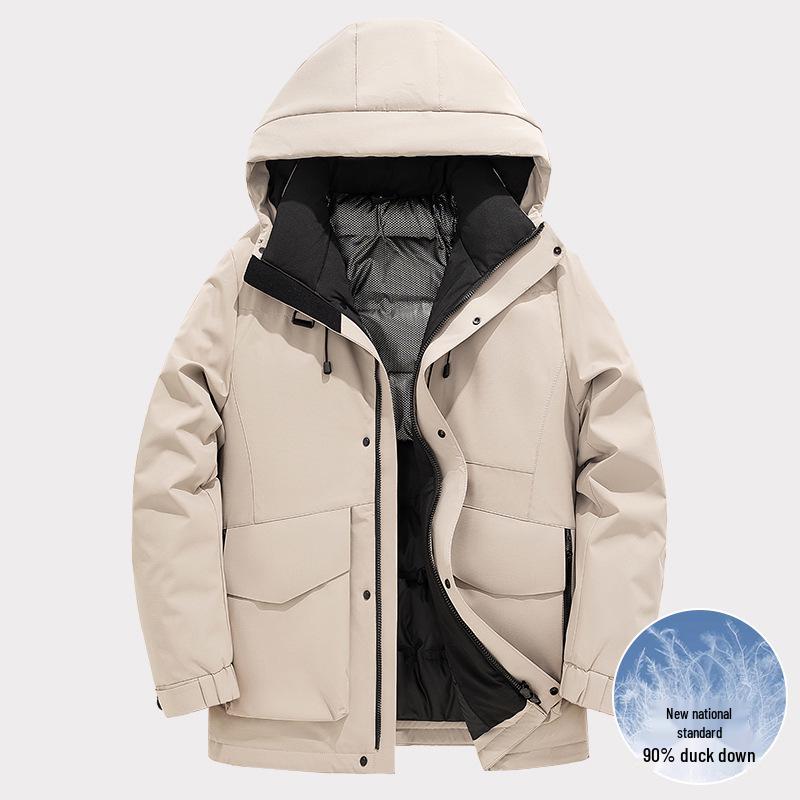Men's Graphene Thickened Hooded Down Ski Jacket for Autumn & Winter - Warm, Casual & Outdoor Wear