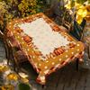 1 Piece Of Autum Polka Dot Pumpkin Plaid Tablecloth, Available In Various Sizes, Autum Courtyard Party Decoration Tablecloth, Thanksgiving Party Table