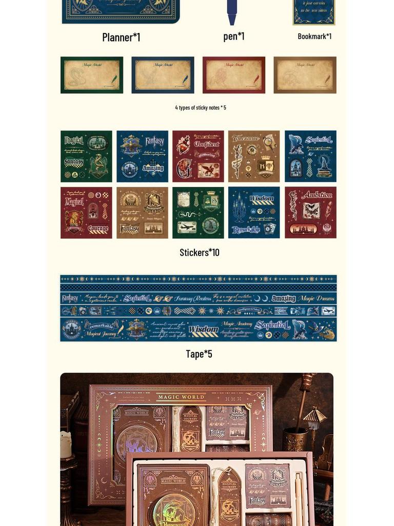 Wizardry Notebook Gift Set: Harry Potter Planner & High-Value Elementary Notebook