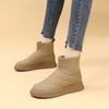 Snow boots winter  new velvet thickened warm Northeast large cotton shoes elastic bread foreign style short boots