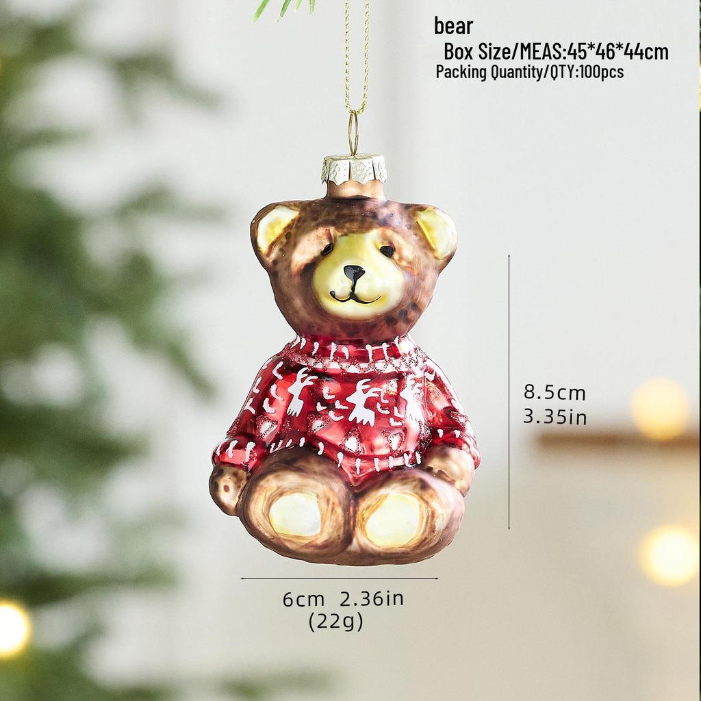 Creative Christmas Tree Decorations: Glass Painted Hedgehog & Bear Charms