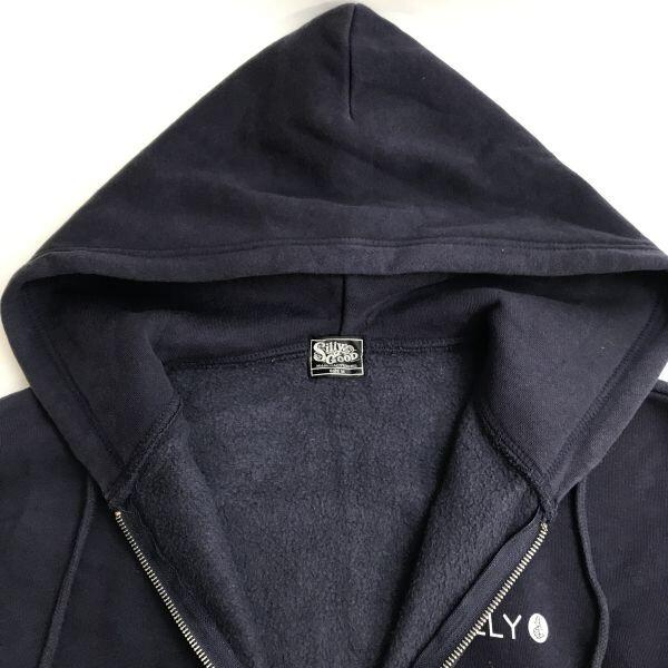 Made in Japan SILLY GOOD Zip-Up Sweat Hoodie M Men Navy(USED)