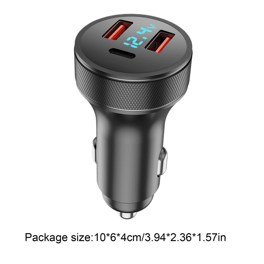 Car Charger Adapter Safe High-Speed Charging Car Phone Charger Car Charger With Led Digital Display For Vehicles Car SUVs
