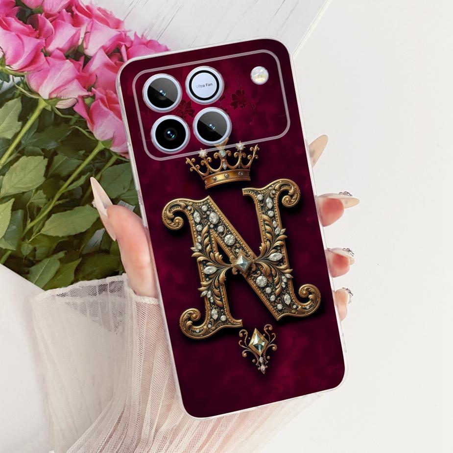 Für Honor Win Case AAP-AN00 Niedliche Krone Buchstaben Hülle Klare Silikon Weiche Dünne Handyhülle Für Honor Win RT HonorWin Hüllen Bumper