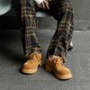 Derby Shoes Men's Autumn and Winter Big Head Shoes Platform Heightening Tooling Shoes Breathable Low-top Retro Leather Shoes 9599-K