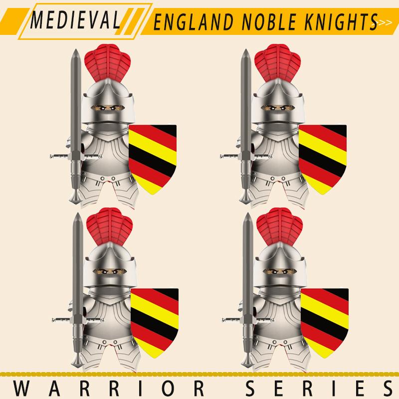 Medieval Military Knights Series Building Blocks Castle Army Soldier Figures Shield Sword Accessories Warrior Bricks Gifts Toys