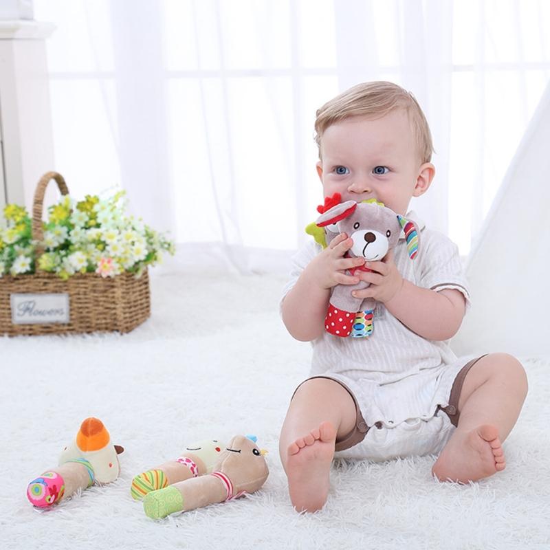 Baby Bed Animal Shaped Supplies Cotton Decoration with BB Call Interactive Toy Infant Gift for Baby Brain Train