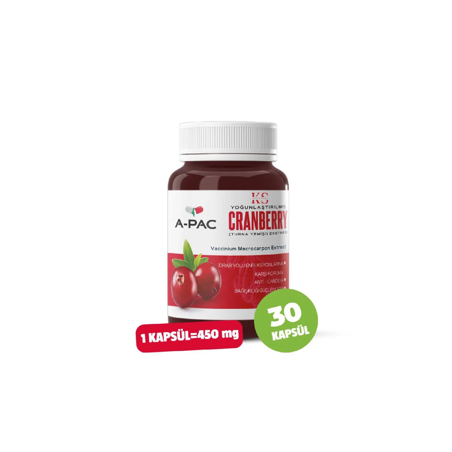 

A-pac Cranberry Crane Eating Cranberry Extract Vitamin C 450 Ml 30 Capsules