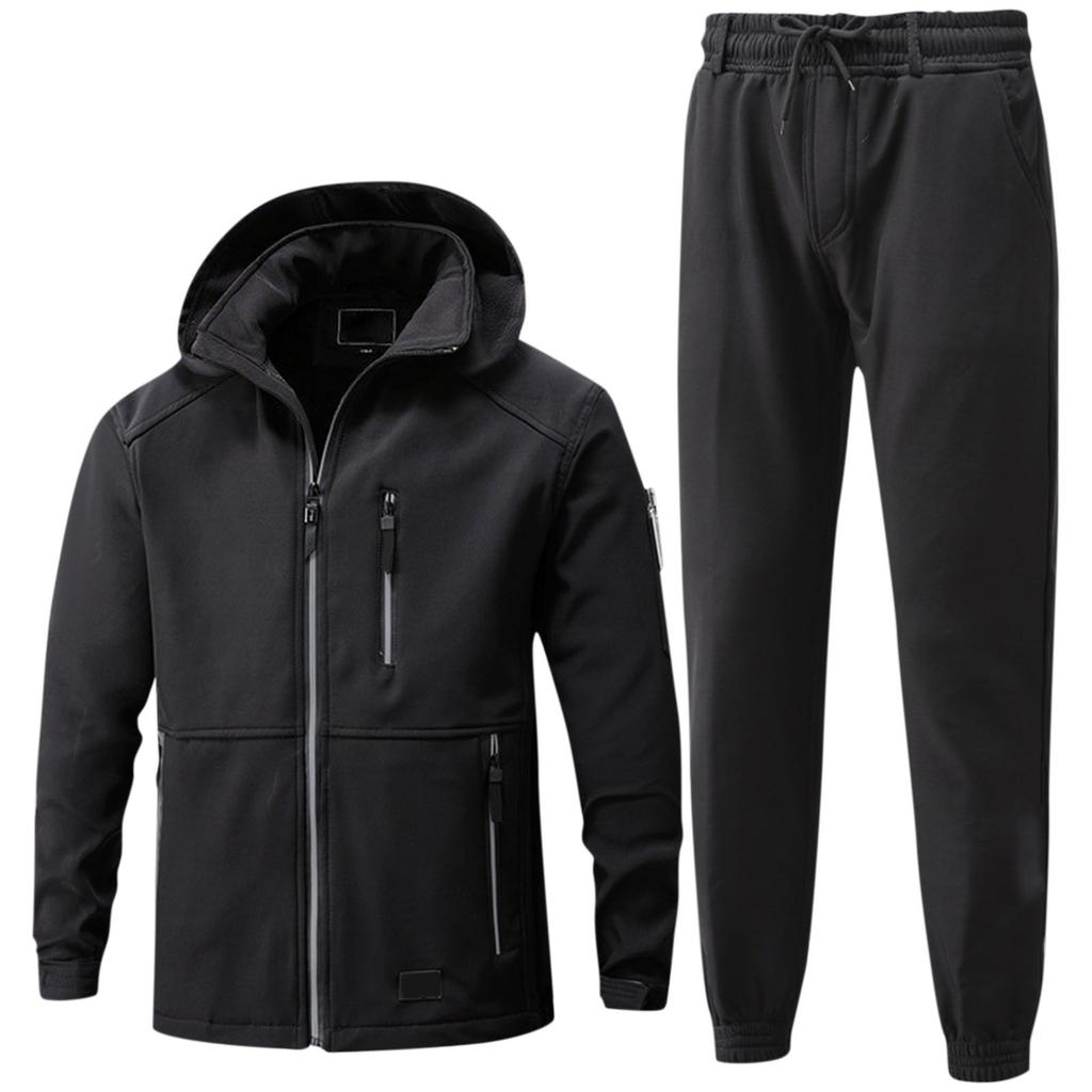Men's Fleece Jacket Suit Men's Cotton Jacket Cold Resistant Mountaineering Outdoor Warm Suit