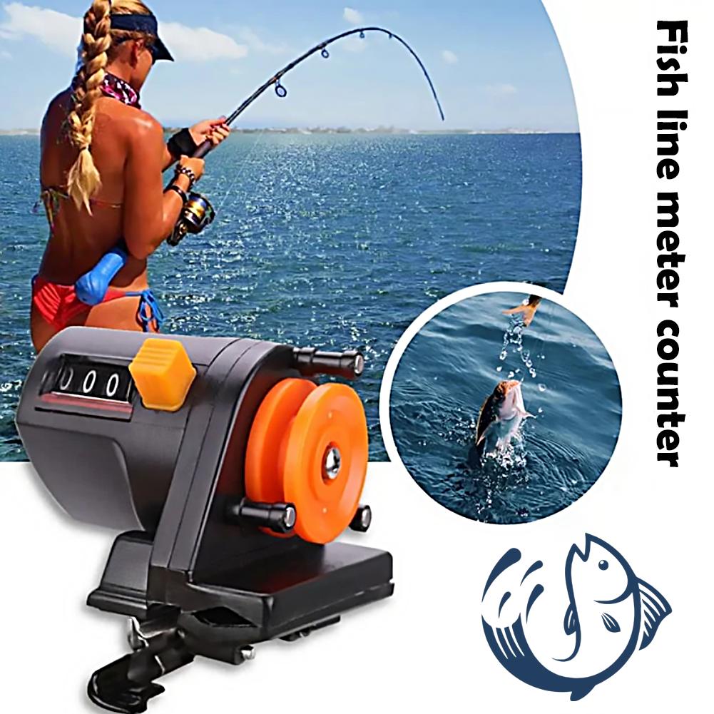 Fishing Line Counter 0-999M Fishing Line Depth Counter Finder Tool Tackle Length Gauge Counter Peso Fishing Equipment