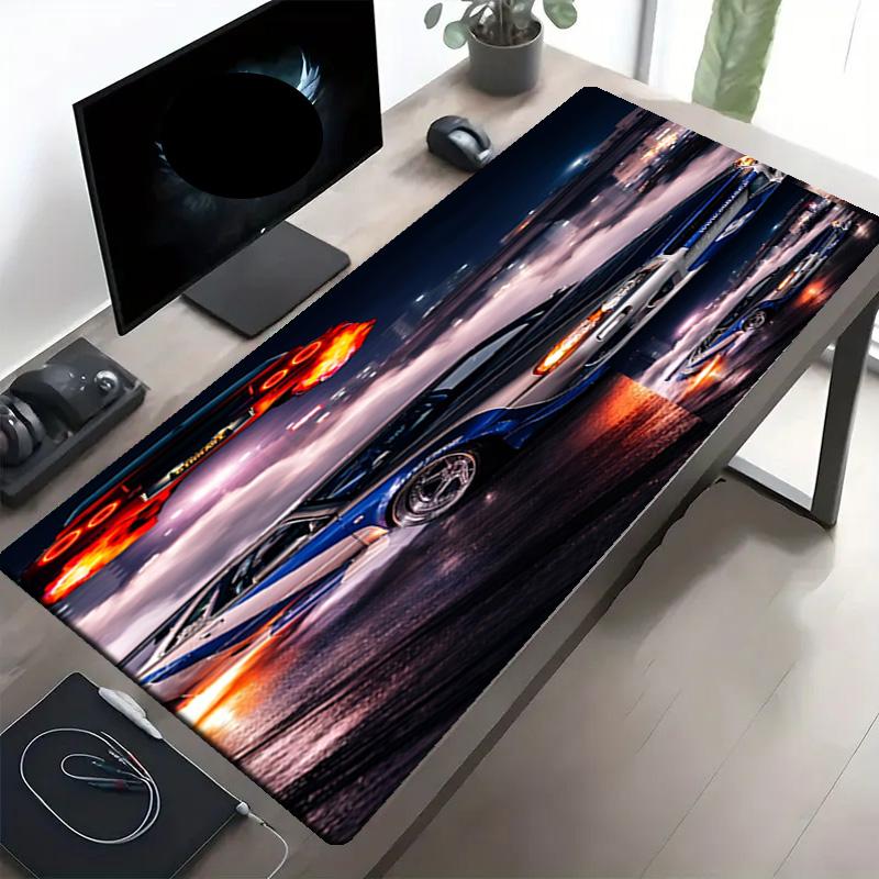 Podložka pod myš s potiskem Skyline GT, Protiskluzová podložka na plochu pro klávesnici, pro PC Laptop Hraní Práci Denní Použití, Skvělý Festivalový Překvapivý Dárek