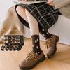 Women's Autumn and Winter Style Thickened Warm Retro Baguar College Wind Tube Socks