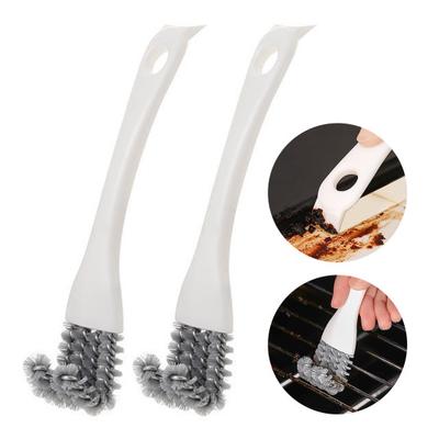 5 Stück Gitter-Reinigungsbürste Spiral-PP-Borsten V-förmiger Hakenkopf 360-Grad-Reinigungsbürste Ergonomischer Griff Zwei-in-Eins Grill-Schmutzentferner