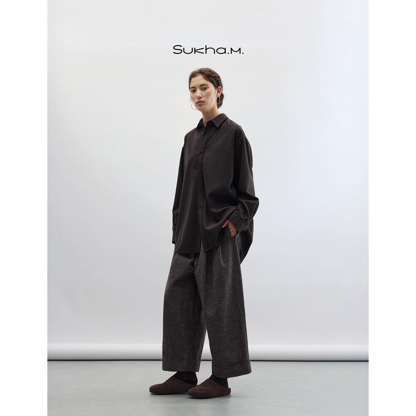 Japanese Linen Wide-Leg Cropped Pants with Elastic Waist S