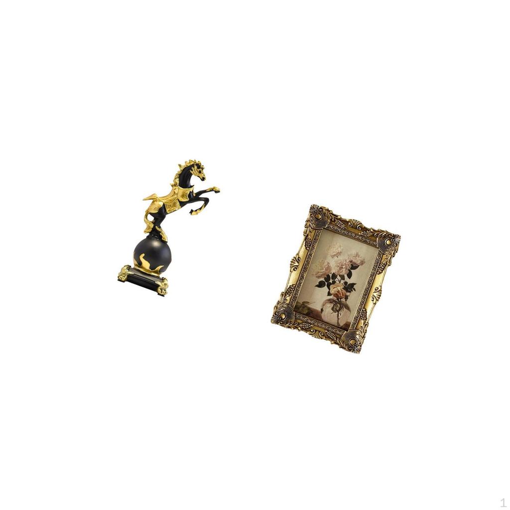 Sculpture Photo Display Frame Collection for Bedroom Living Room Tabletop Centerpiece Vintage Resin