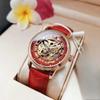 Hollow Diamond-encrusted Automatic Mechanical Watch Women's Fashion Simple Luminous Waterproof Watch
