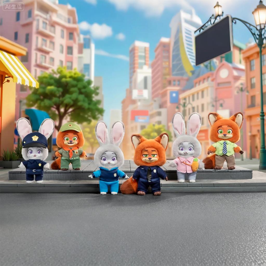 TOP TOY Disney Zootopia [Nick & Judy's Journey] Plush Toy Series [1 Piece] Gachapon Blind Box Figure Plastic Model Premium Toy Zootopia Birthday Gift