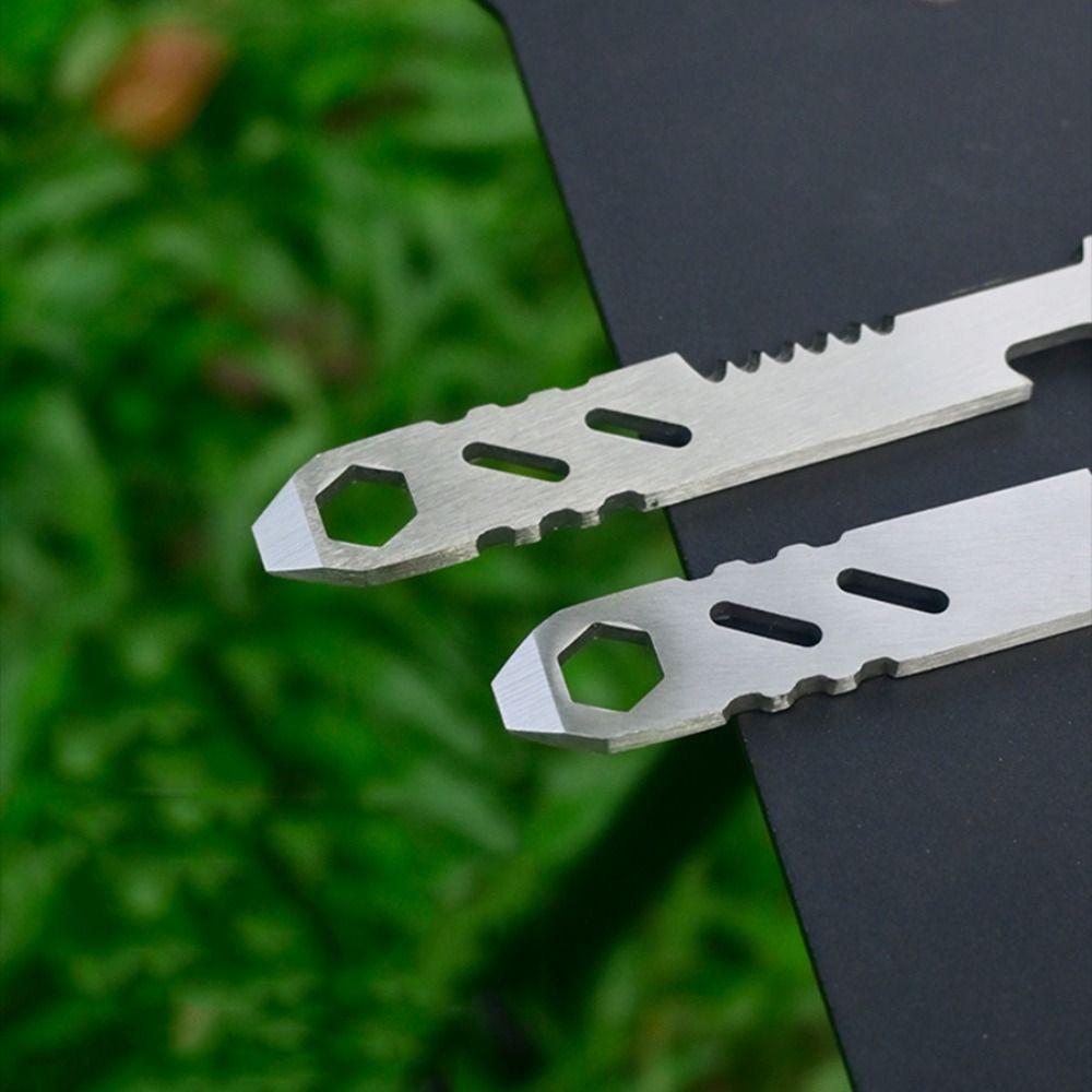 2PCS Stainless Steel EDC Wrench Multifunctional Bottle Opener Wrench Outdoor Gadgets  Bicycle Repair