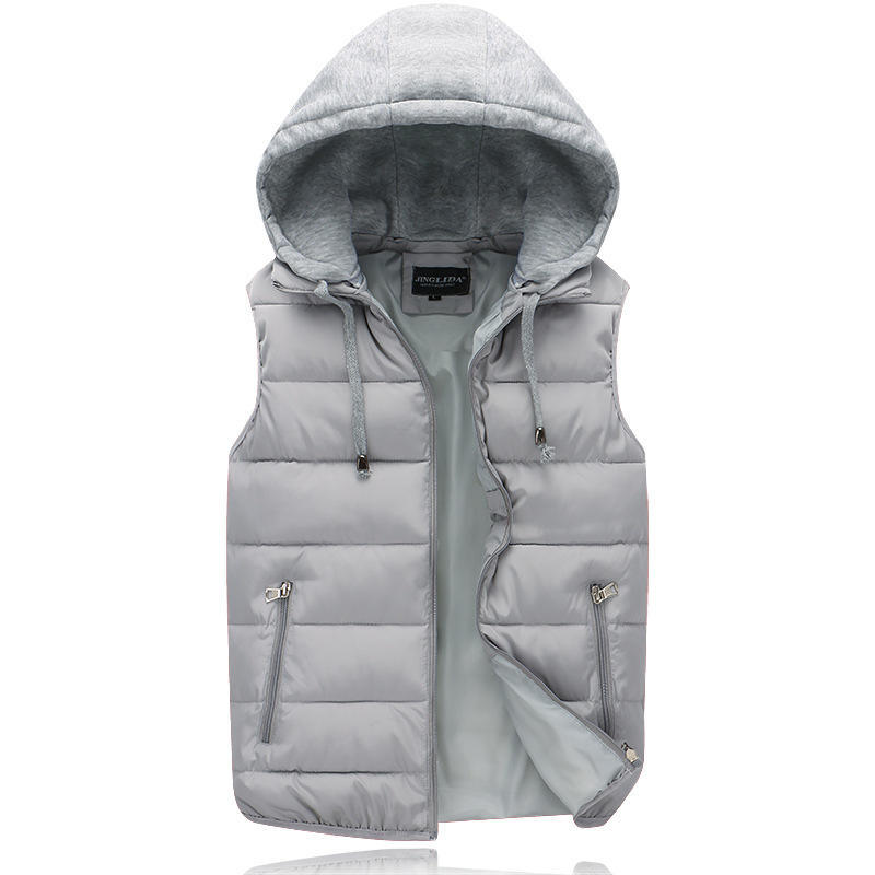 Warm Hooded Vest Coat for Women Men Couples Thicken Sleeveless Waistcoat