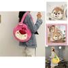Pineapple Pup And Strawberry Bear Plush Cartoon Shoulder Bag Large Capacity Tote For Everyday Use