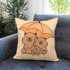 classic animal Capybara Cushion Cover Comfortable Reversible Pillow Cover Ideal for Car Sofa Bedroom  Beyond