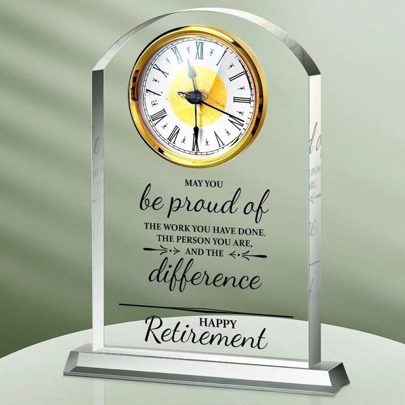 

Crystal Table Clock Miniature Creativity Desk Clock Modern Transparent Household Clocks Living Room Desktop Decoration Accessory