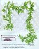 Artificial Red Maple Leaves Pothos Vine: Wall or Ceiling Hanging, Climbing Decorative Greenery