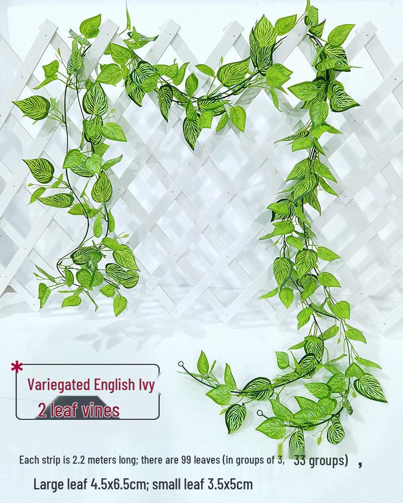 Artificial Red Maple Leaves Pothos Vine: Wall or Ceiling Hanging, Climbing Decorative Greenery
