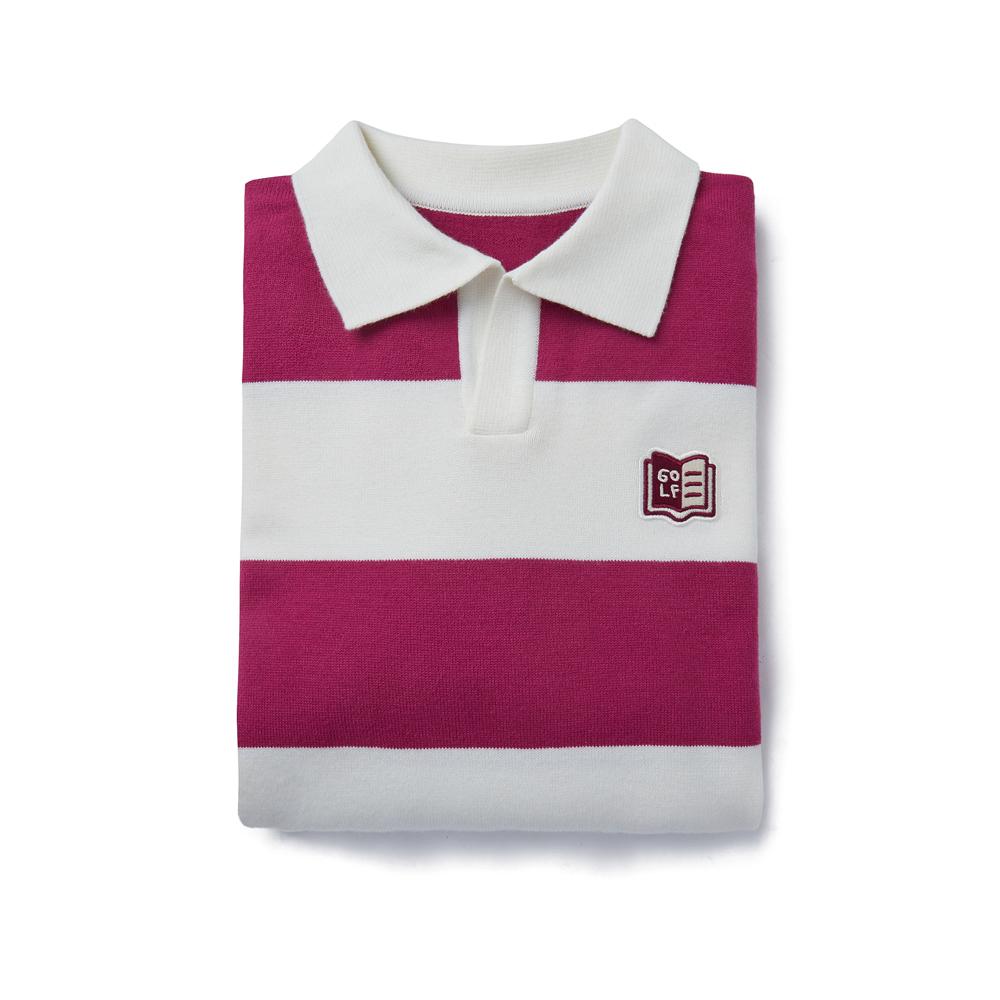 Antomas Textbook Stripe Collared Sweater Men - Red