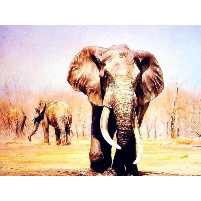 New DIY 5D Diamond Painting Elephant Diamond Embroidery Animal Cross Stitch Full Round Drill Mosaic Art Home Decor Gift