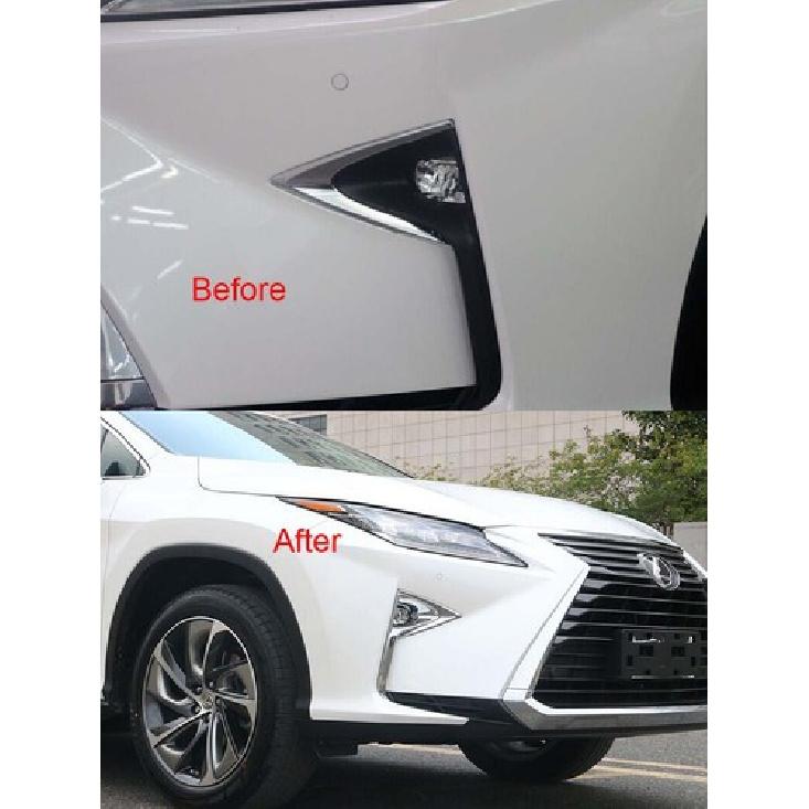 Chrome Front Fog Light Cover Trim For 2016- Lexus RX350 RX450h Low end