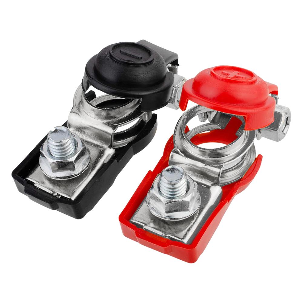 

2 шт. автомобильные быстросъемные зажимы для клемм положительной и отрицательной батареи, железные зажимы для каравана, грузовика, автодома