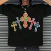 BeatStreet Comfortable Mens White Crew Neck T-Shirt Cross Jesus Print T-Shirt Vintage Shirt Graphic T-Shirt Pro Choice Streetwear