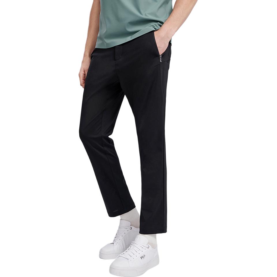 Fila Comfortable Business Straight Leg Casual Knit Sports Pants Men Pants Black F11M322601F-BK