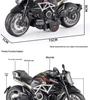 Dreamy Alloy Motorcycle Model 1:12 with Sound & Light Effects - Pull-Back Toy for Kids